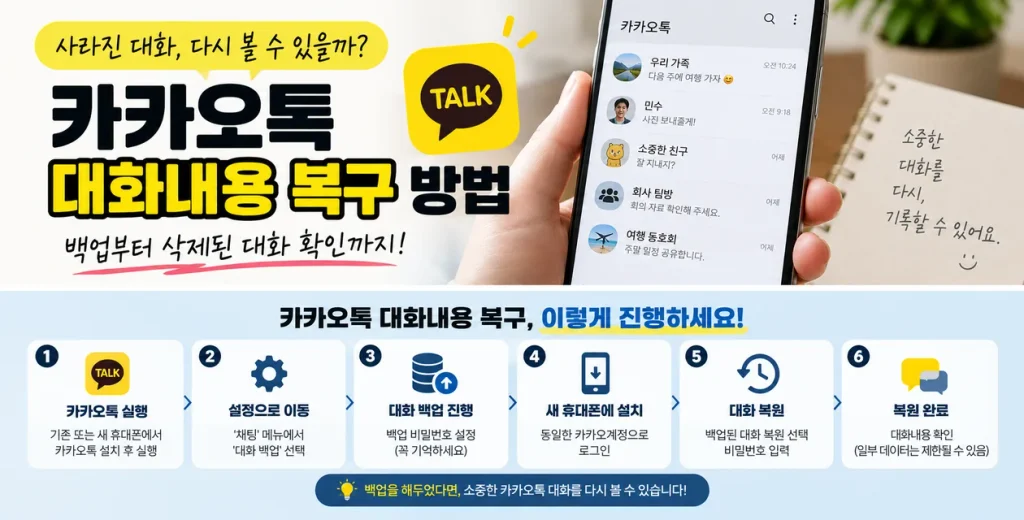 카카오톡 대화내용 복구 방법
